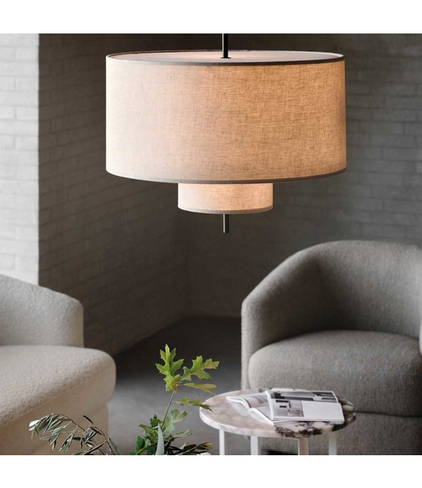 New Works  Margin Hanglamp beige canvas Ø70