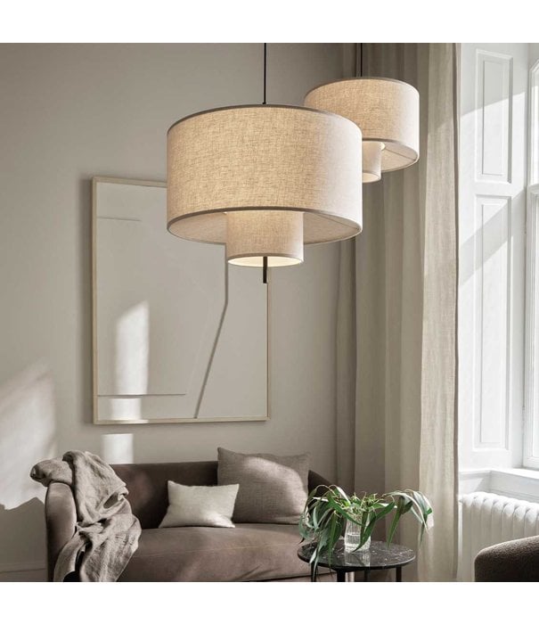 New Works  Margin Pendant beige canvas Ø50