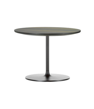 Vitra - Occasional Low Table geolied walnoot, chocolade onderstel