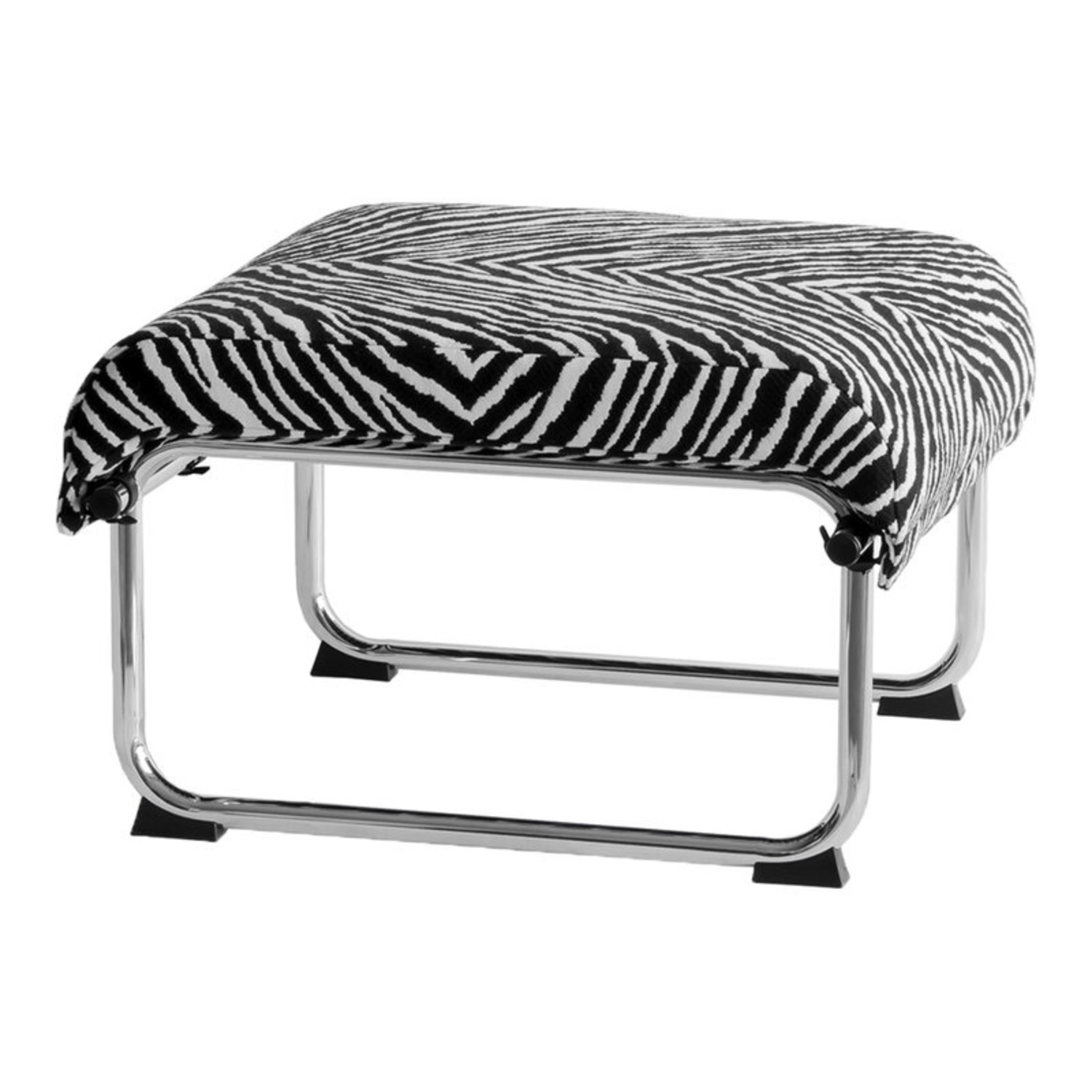 Remmi ottoman chrome Zebra NORDIC NEW