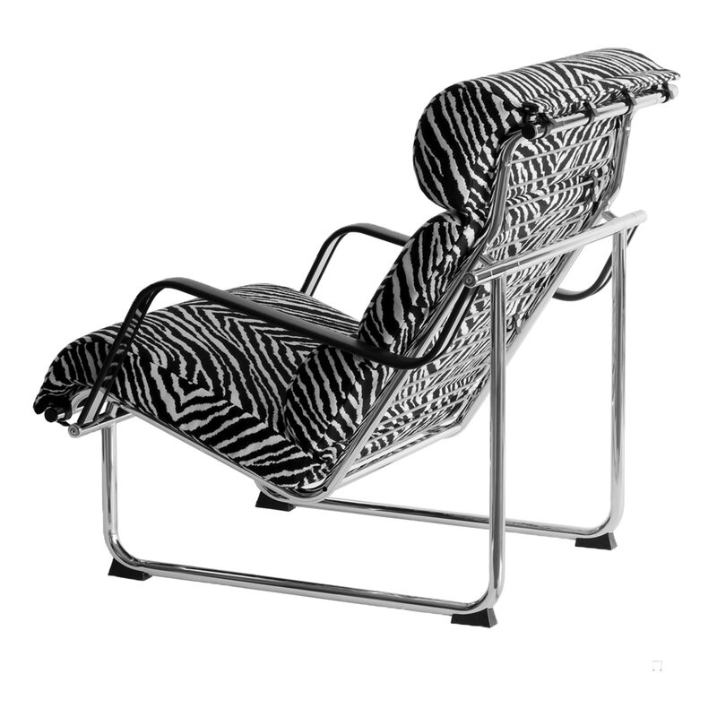 Komkommer Berri kans Remmi lounge stoel chrome - Zebra - Nordic New