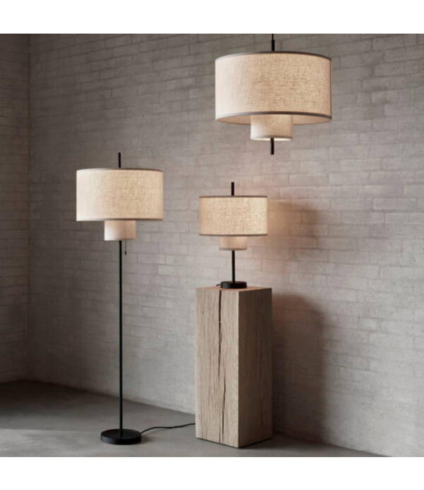 New Works  Margin Pendant beige canvas Ø50