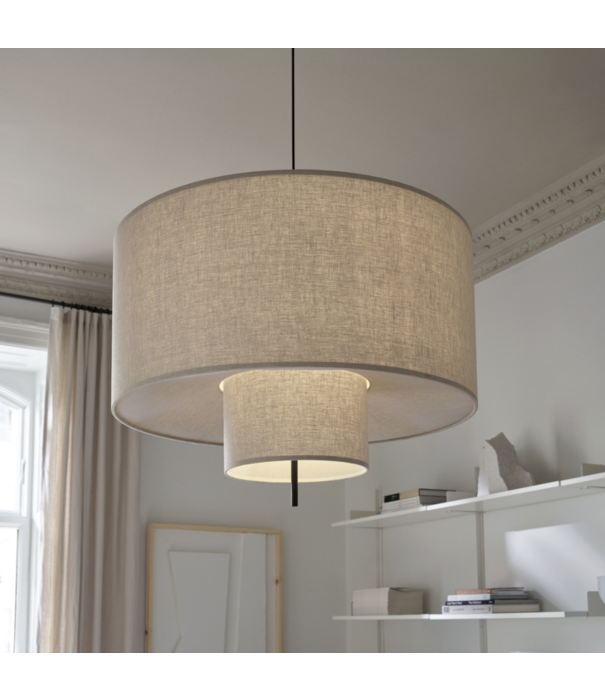 New Works  Margin Hanglamp beige canvas Ø50