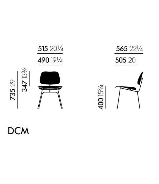 Vitra  Vitra - DCM chair chrome - black ash