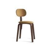 Audo -  Afteroom Plywood stoel donker eiken - stof moss 22