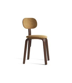 Audo - Afteroom Plywood chair dark oak - fabric moss 22