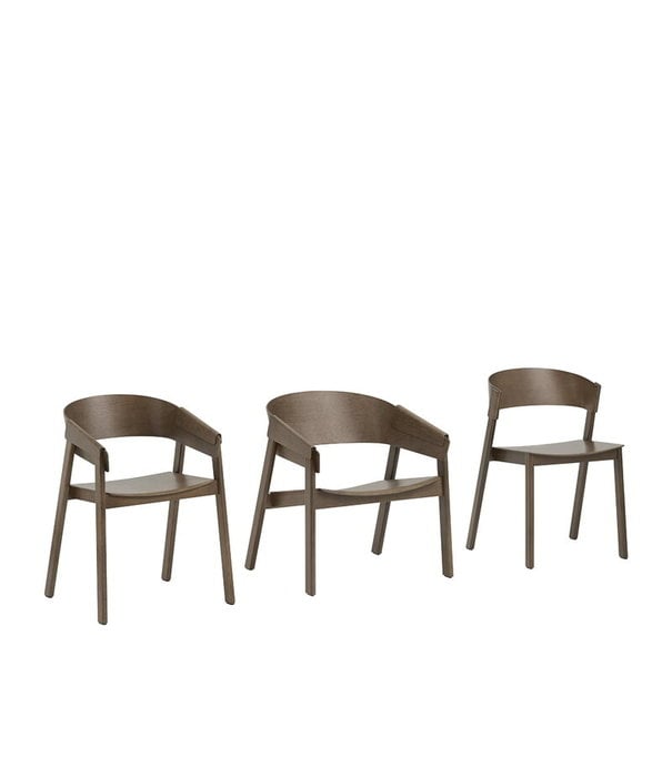 Muuto Cover Side Eetkamerstoel donkerbruin