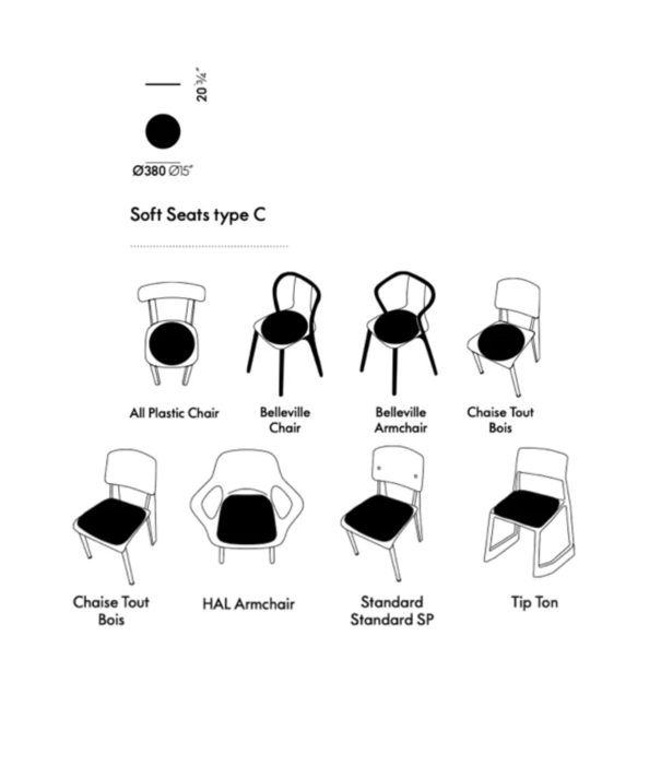 Vitra  Vitra - Soft Seat cushion type C