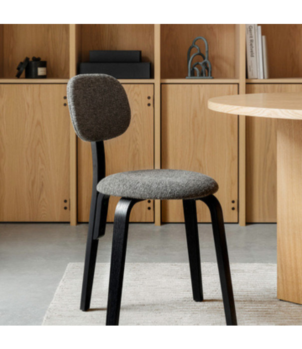 Audo Audo - Afteroom Plywood chair black ash - fabric moss 14