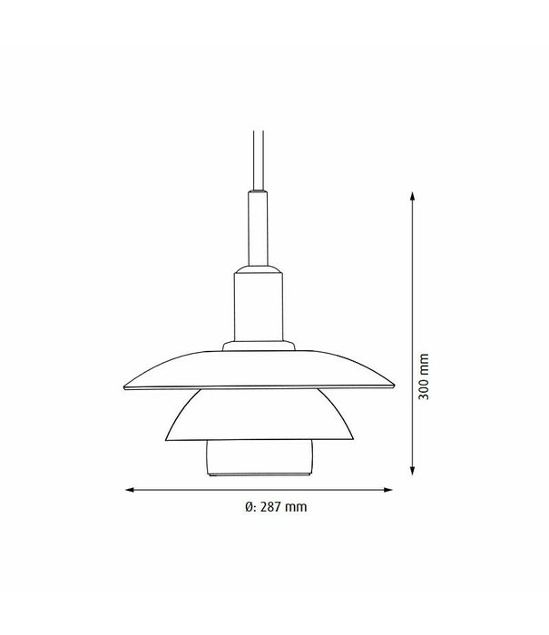 Louis Poulsen  PH 3/3 Suspension Lamp Metal