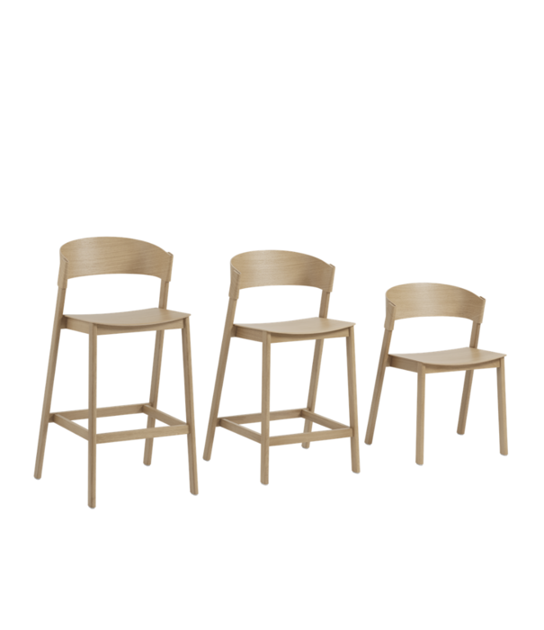 Muuto  Muuto - Cover counter stool dark beige H65 cm