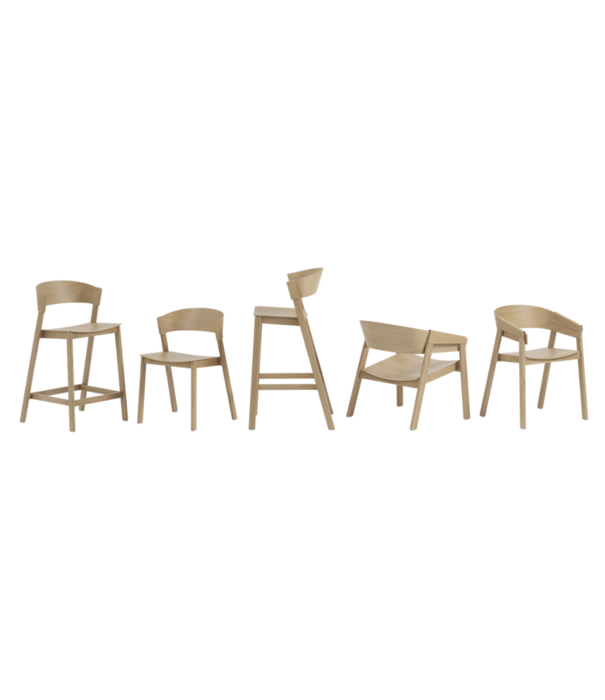 Muuto  Muuto - Cover counter stool dark beige H65 cm