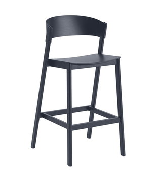 Muuto - Cover bar stool midnight blue H75 cm.