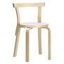 Artek - Aalto stoel 68 berken - zitting wit laminaat