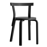 Artek - Aalto chair 68 black lacquered birch