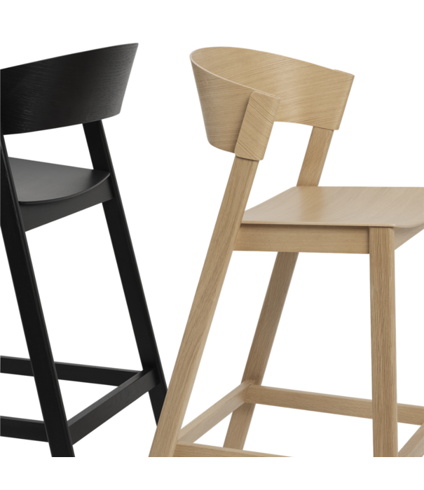 Muuto  Muuto - Cover counter stool dark beige H65 cm