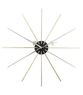 Vitra Star Wall Clock chrome - brass
