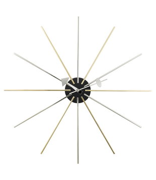 Vitra Star Wall Clock chrome - brass