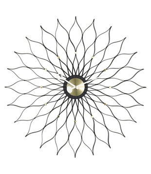 Vitra - Sunflower wall clock ash - brass