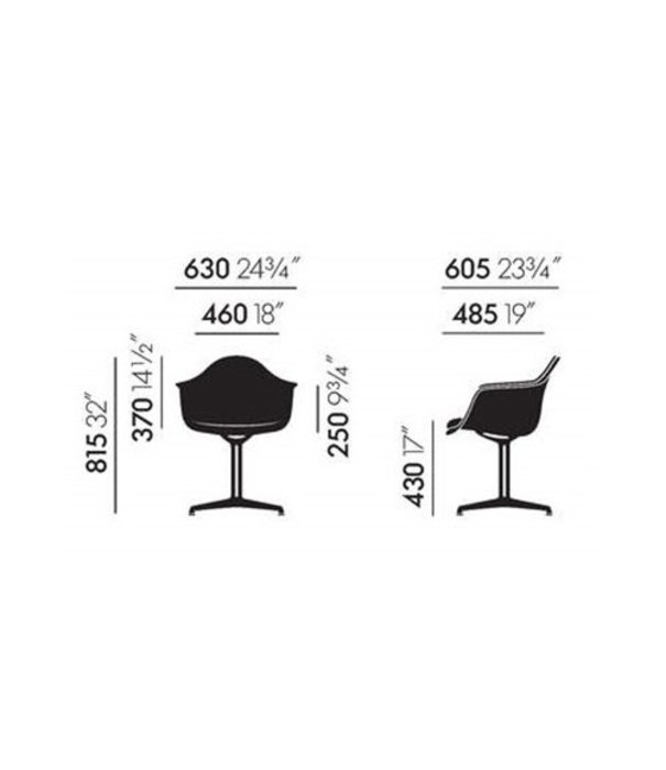 Vitra  Vitra - Eames Dal Armchair, La Fonda base