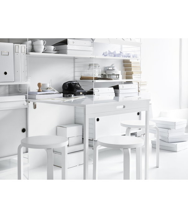Artek  Stool 60 white lacquered