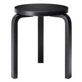 Stool 60 black lacquered