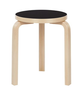 Artek - Stool 60 zwart linoleum