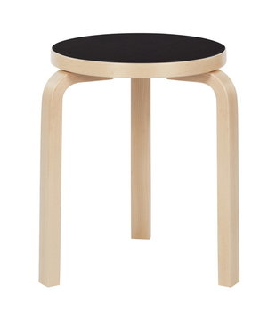 Artek - Stool 60 black linoleum