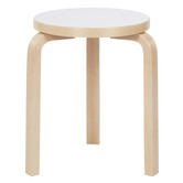 Artek - Stool 60 berken - wit laminaat