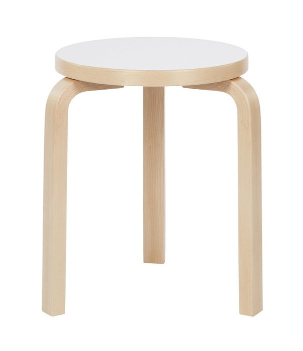 Artek  Artek - Stool 60 berken - wit laminaat