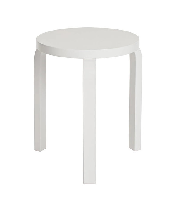 Artek  Artek - Stool 60 white lacquered