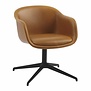 Muuto  Fiber Conference Armchair cognac Refine leather, swivel base