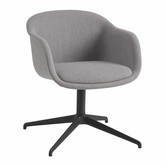 Muuto Fiber Conference Armstoel Re-wool IO8, swivel voet