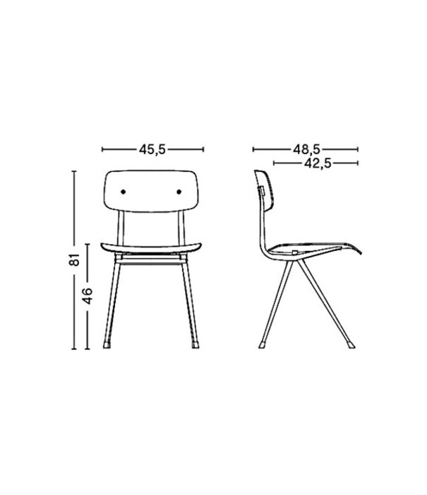 Hay  Hay - Result stoel volledig bekleed Remix 982 - zwart frame