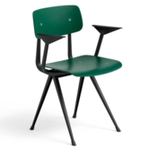 Hay Result Armstoel Forest Green, zwart basis