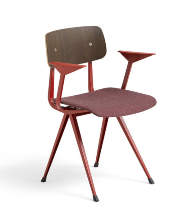 Hay  Hay - Result armchair smoked oak - Atlas 671 - red frame