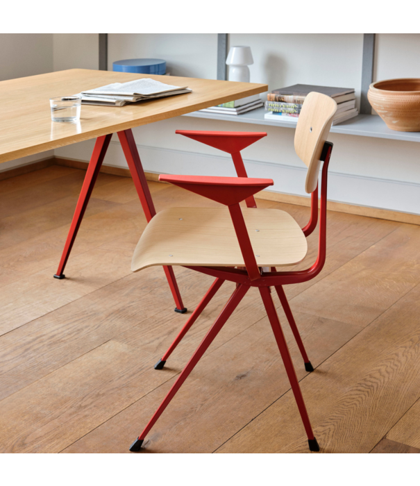 Hay  Hay - Result armchair smoked oak - Atlas 671 - red frame