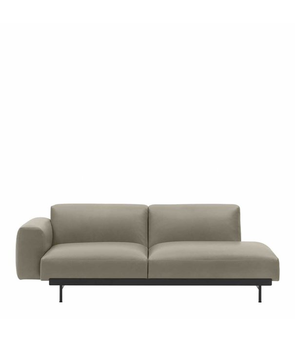 Muuto  Muuto Modular Sofa,  In Situ 2-seater sofa config.3 - Refine Stone leather