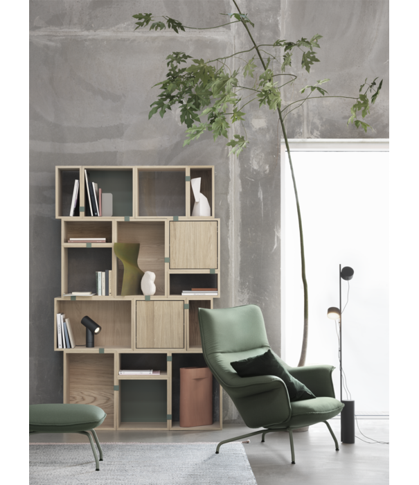 Muuto Doze Lounge Stoel Re-wool 128 grey, chrome