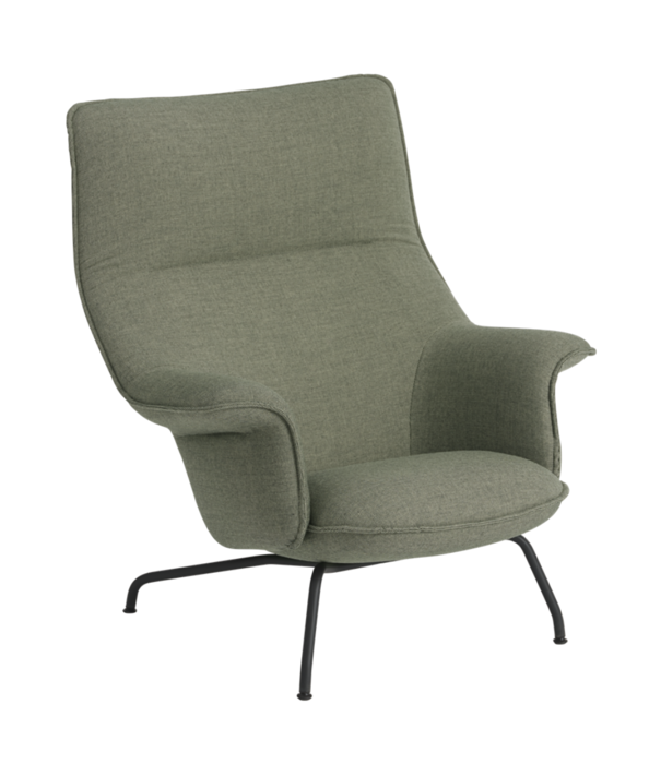 Muuto  Muuto - Doze lounge stoel Re-wool 128 - chrome voet