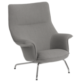 Muuto Doze Lounge Stoel Re-wool 128 grey, chroom