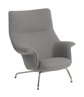 Muuto - Doze lounge chair Re-wool 128 - chromed base