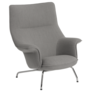 Muuto - Doze lounge chair Re-wool 128 - chromed base