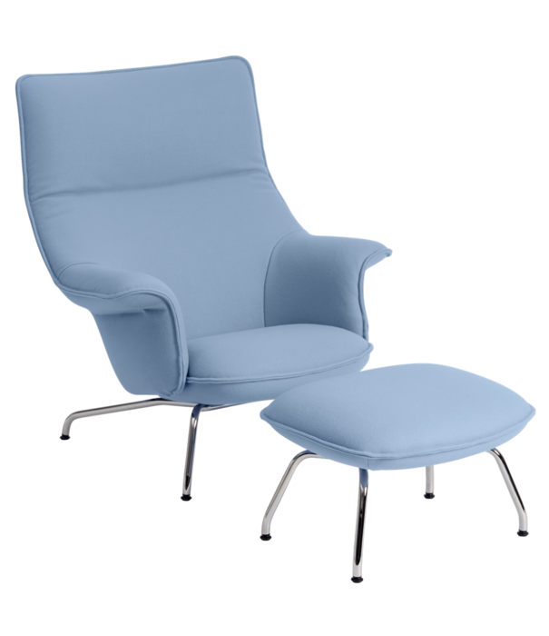 Muuto  Muuto - Doze lounge chair Divina 712 - chromed base