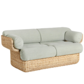 Gubi - Basket Two Seater Sofa - Drive Glamour fabric 1115