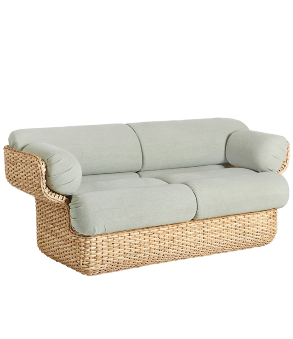 Gubi  Gubi - Basket Two Seater Sofa - Drive Glamour fabric 1115