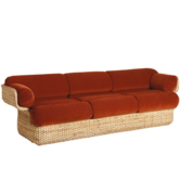 Basket 3 zits-Bank rotan, Belsuede Special FR133