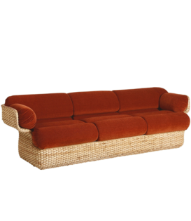 Basket 3 Seater Sofa, rattan -  Belsuede Special FR133