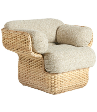 Basket Lounge Stoel rotan, Zero 002 green