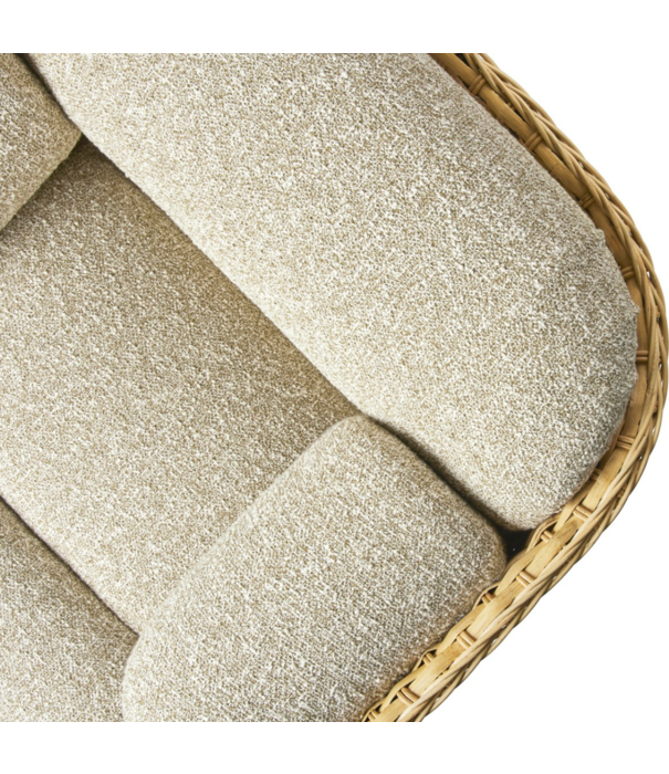 Gubi  Basket Lounge Chair, rattan, Zero 002 green